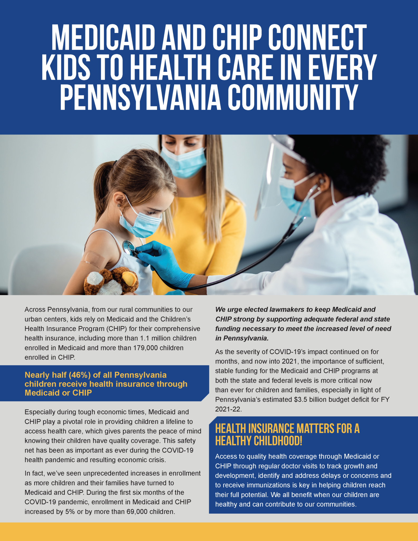 Fact Sheets: Medicaid & CHIP Connect Kids To Health Care In Every PA ...