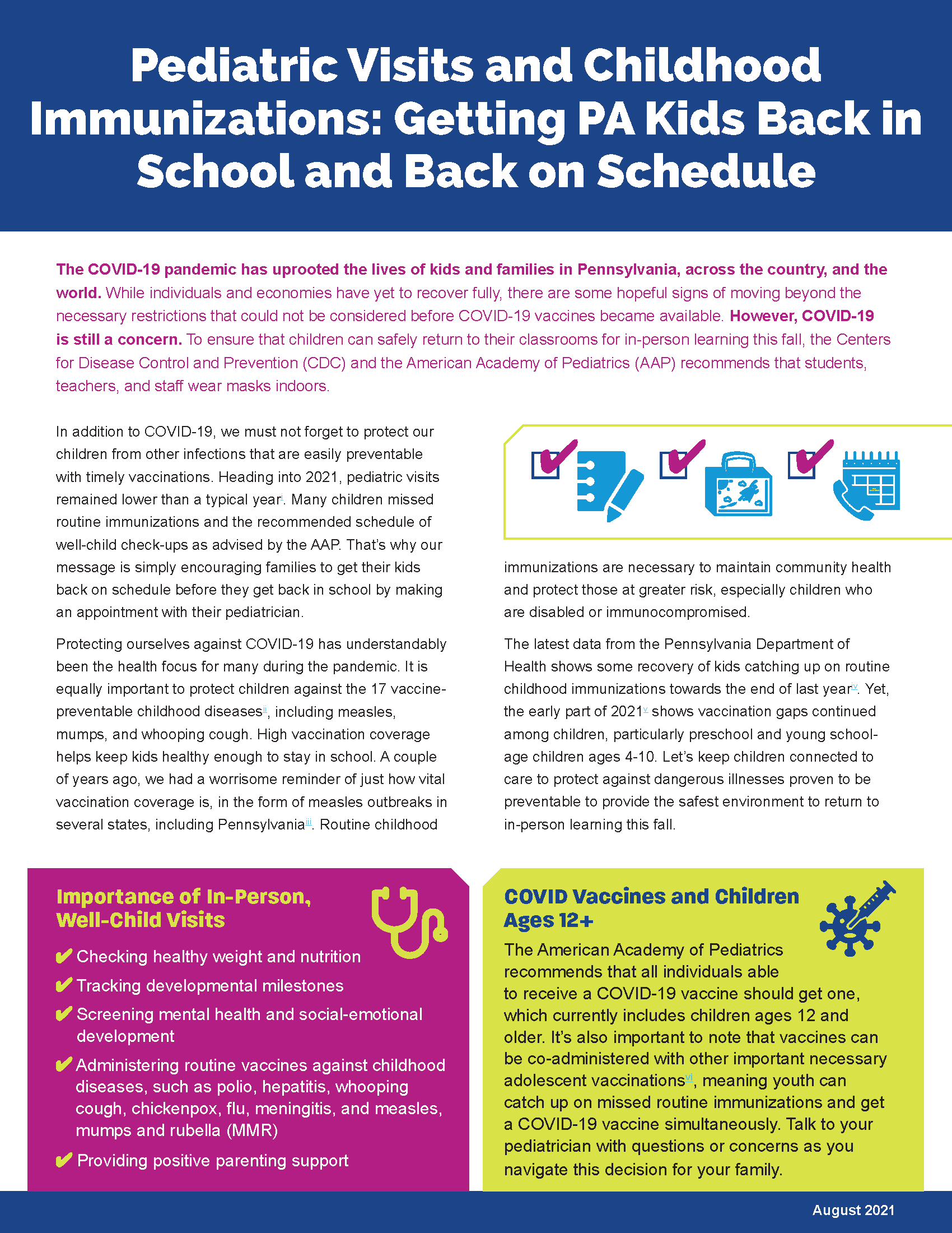 Back to School with Routine Vaccines