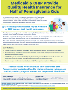 Cover Image: Fact Sheets: Medicaid & CHIP Provide Quality Health Insurance for Half of Pennsylvania Kids – January 2025